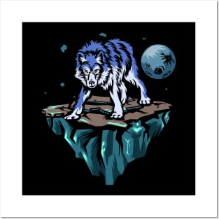 WOLF| Space design for Wolf Animal Lovers Posters and Art